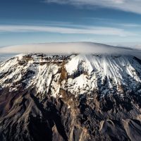 Kilimanjaro Mountain Aerial View during scenic flight; Shutterstock ID 1999605170; purchase_order: WPVI; job: ; client: ; other: