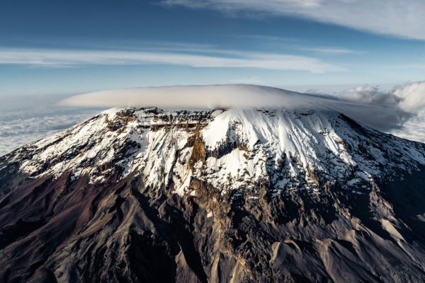 Kilimanjaro Mountain Aerial View during scenic flight; Shutterstock ID 1999605170; purchase_order: WPVI; job: ; client: ; other: